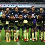 Club América and Toluca starting lineups on screen